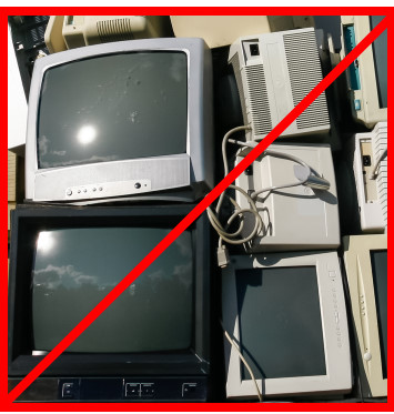 monitors and TVs shouldn't be left with recycling